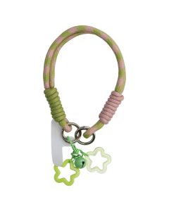 Phone Pendant FZ-11 Stars Wrist Strap Λουράκι Μεταφοράς Καρπού - Green / Pink