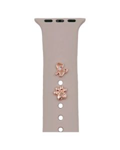 Pin Charms set for Watch Straps Διακοσμητικό Σετ Κρεμαστών Κοσμημάτων για Λουράκια Ρολογιών - Cat Rose Gold