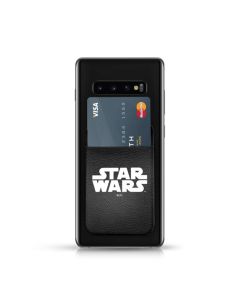 PU Leather Pocket Stickers Αυτοκόλλητη Θήκη Κάρτας για Smartphone - Star Wars Black