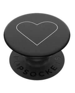 PopSockets 2 PopGrip Standard - White Heart Black (800667)