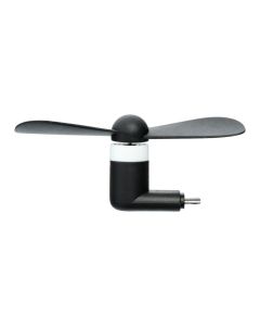 Portable Small Fan microUSB for Smartphones Φορητό Ανεμιστηράκι - Black
