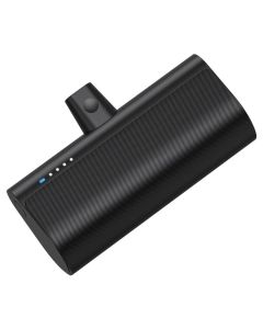 Blue Star W0556P Mini Power Bank 5000mAh Lightning Port 2,1A Εξωτερική Μπαταρία - Black - MT82712