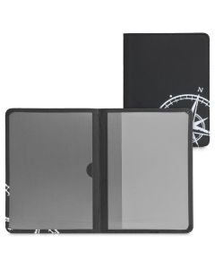 KWmobile Car Document Holder with Card Slots (53857.10) Θήκη Εγγράφων Αυτοκινήτου Navigational Compass White / Black