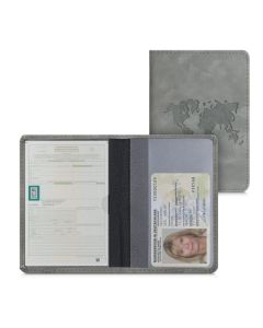 KWmobile Car Document Holder with Card Slots Travel Outline (51695.07) Θήκη Εγγράφων Αυτοκινήτου Grey