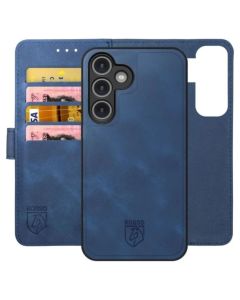 Rosso Element 2 in 1 PU Leather Wallet Θήκη Πορτοφόλι - Blue (Samsung Galaxy S24 Plus)