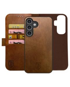 Rosso Element 2 in 1 PU Leather Wallet Θήκη Πορτοφόλι - Brown (Samsung Galaxy S24 Plus)