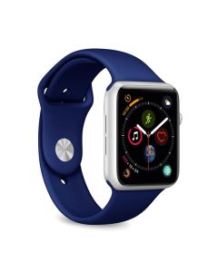 Puro Icon Softband Dark Blue - Λουράκια Σιλικόνης S / M & M / L για Apple Watch 42/44/45mm (1/2/3/4/5/6/7/SE)