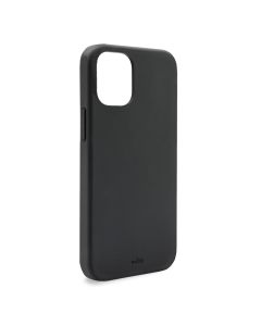 Puro Icon Soft Touch Anti-Microbial Silicone Case Black (iPhone 13)