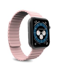 Puro Icon Link Magnetic Silicone Band (S/M) Rose για Apple Watch 38/40/41mm (1/2/3/4/5/6/7/SE)