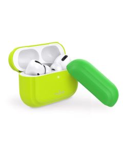 Puro Silicone Airpods Pro Case with Extra Cap (APPROCASE1FLUOYEL) Θήκη Σιλικόνης για Airpods Pro - Fluo Yellow / Green Cap