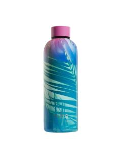 Puro Tropical Palms Stainless Steel Bottle 500ml Θερμός Pink