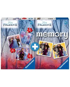 Ravensburger 3in1 110pcs Puzzle + Επιτραπέζιο Μνήμης Memory (20673) Ψυχρά & Ανάποδα ΙΙ