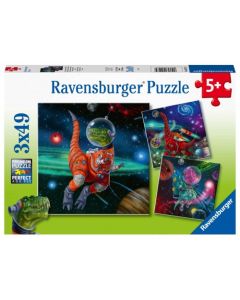 Ravensburger 3x49 Puzzle (05127) Δεινόσαυροι στο Διάστημα