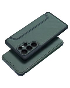 Forcell Razor Carbon Wallet Case Θήκη Πορτοφόλι - Dark Green (Samsung Galaxy S24 Plus)