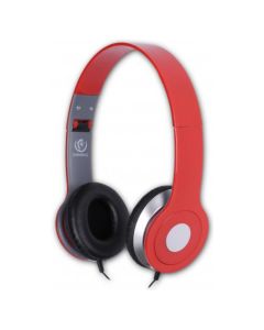 Rebeltec City Headphones with Microphone Ενσύρματα Ακουστικά Jack 3.5mm 1.2m - Red