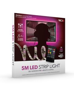 RED5 LED Lights Sound Controlled – LED Strip Μήκους 5 Μέτρων με Λειτουργία Φωτορυθμικού