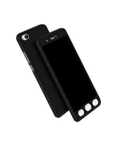 360 Full Cover Case & Tempered Glass - Black (Xiaomi Redmi 4X)