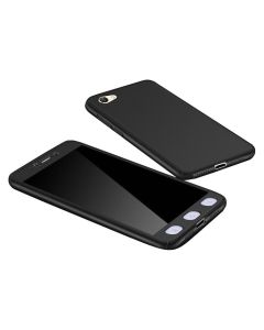 360 Full Cover Case & Tempered Glass - Black (Xiaomi Redmi Note 5A Prime)