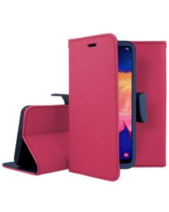 Tel1 Fancy Diary Case Θήκη Πορτοφόλι με δυνατότητα Stand Pink / Navy (Xiaomi Redmi Note 9T 5G)