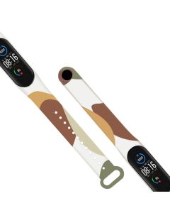 Silicone Replacement Band Camo Yellow Brown Λουράκι Σιλικόνης για Xiaomi Mi Band 5 / 6