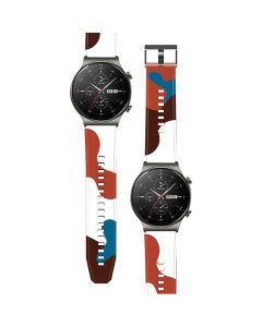 Silicone Replacement Band Camo Red Λουράκι Σιλικόνης για Huawei Watch GT2 Pro