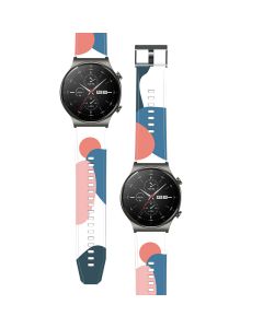 Silicone Replacement Band Camo Blue Λουράκι Σιλικόνης για Huawei Watch GT2 Pro