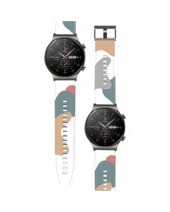 Silicone Replacement Band Camo Pink Λουράκι Σιλικόνης για Huawei Watch GT2 Pro