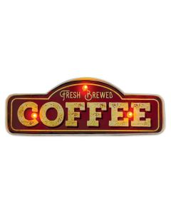 Forever RETRO Metal Sign LED Μεταλλική Πινακίδα με Φωτισμό - Fresh Brewed Coffee