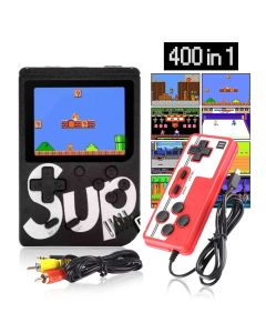 Retro Mini Console Game with Pad (400 Games) Black