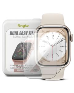 Ringke Dual Easy Full Cover Screen Protector 3 Τεμάχια για το Apple Watch 44/45 mm (Series 4/5/6/7/8/SE)