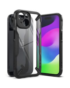 Ringke Fusion-X Σκληρή Θήκη με TPU Bumper Black (iPhone 15)