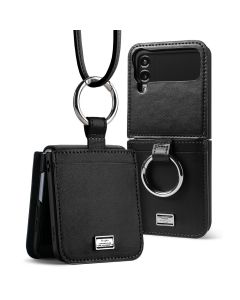 Ringke Folio Signature PU Leather Case Θήκη Black (Samsung Galaxy Z Flip4)