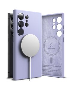 Ringke Silicone Magnetic MagSafe Case Θήκη Σιλικόνης Lavender (Samsung Galaxy S24 Ultra)