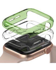 Ringke Slim 2-Pack Case - Θήκες Clear / Green (Apple Watch 40mm)