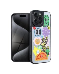 Roar Chill Flash Mirror Case Θήκη Καθρέπτης Style 3 Stickers (iPhone 14 Pro Max)