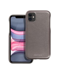 Roar Look PU Leather Back Cover Case - Grey (iPhone 11)