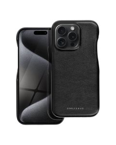 Roar Look PU Leather Back Cover Case - Black (iPhone 15 Pro)
