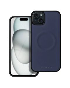 Roar Mag Morning PU Leather MagSafe Case - Navy Blue (iPhone 14 Plus)