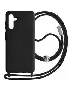 Rope Soft Touch Case with Neck Cord Lanyard - Black (Samsung Galaxy A05s)