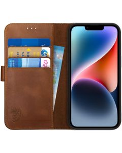 Rosso Deluxe Wallet Case Δερμάτινη Θήκη Πορτοφόλι με Stand - Brown (iPhone 14)