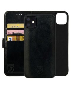 Rosso Element 2 in 1 PU Leather Wallet Θήκη Πορτοφόλι - Black (iPhone 11)