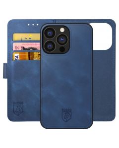 Rosso Element 2 in 1 PU Leather Wallet Θήκη Πορτοφόλι - Blue (iPhone 14 Pro)