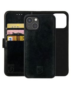 Rosso Element 2 in 1 PU Leather Wallet Θήκη Πορτοφόλι - Black (iPhone 15)