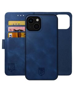 Rosso Element 2 in 1 PU Leather Wallet Θήκη Πορτοφόλι - Blue (iPhone 15)