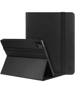 Rosso Element PU Leather Book Case Θήκη με Stand και Υποδοχή Apple Pencil - Black (iPad Pro 12.9" 2018 / 2020 / 2021 / 2022)