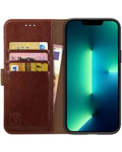 Rosso Element PU Leather Wallet Θήκη Πορτοφόλι με Stand - Brown (iPhone 13 Pro Max)