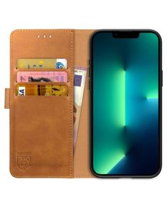 Rosso Element PU Leather Wallet Θήκη Πορτοφόλι με Stand - Light Brown (iPhone 13 Pro Max)