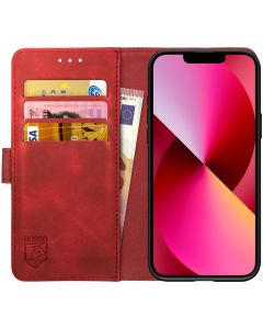 Rosso Element PU Leather Wallet Θήκη Πορτοφόλι με Stand - Red (iPhone 13)