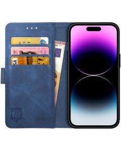 Rosso Element PU Leather Wallet Θήκη Πορτοφόλι με Stand - Blue (iPhone 14 Pro)