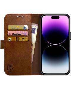 Rosso Element PU Leather Wallet Θήκη Πορτοφόλι με Stand - Brown (iPhone 14 Pro)